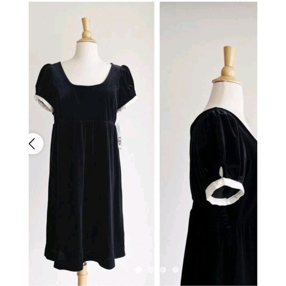 Behnaz Sarafpour Dresses & Skirts - 108. Behnaz Sarafpour for Target Women's Black Velvet Baby Doll Dress Sz 5/small
